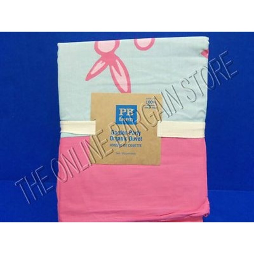 Pottery Barn Teen Garden Party Organic Bed Dorm Duvet Cover Twin Bright Pink